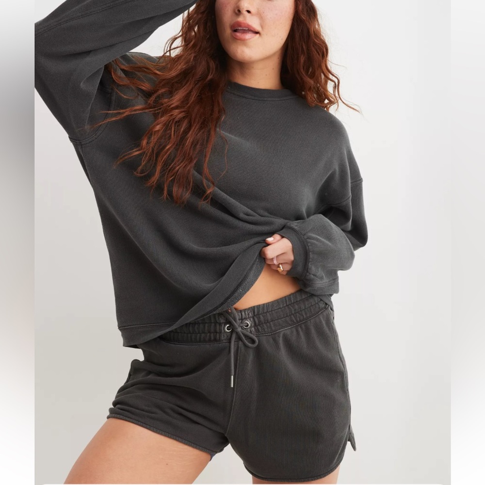 Aerie Matching Set Crew Neck Sweatshirt and Shorts